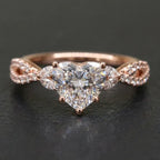 Breathtaking Fire & Brilliance:Heart Cut Diamond Intertwined Ring--Last Day Sale-90% OFF🔥