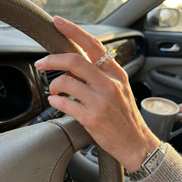 Radiant Princess Cut Promise Ring | Hypoallergenic & Conflict-Free Brilliance--Last Day Sale-90% OFF🔥