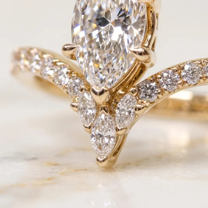 The Radiant Chevron Ring | Vintage Marquise Cut for Everyday Luxury--Last Day Sale-90% OFF🔥