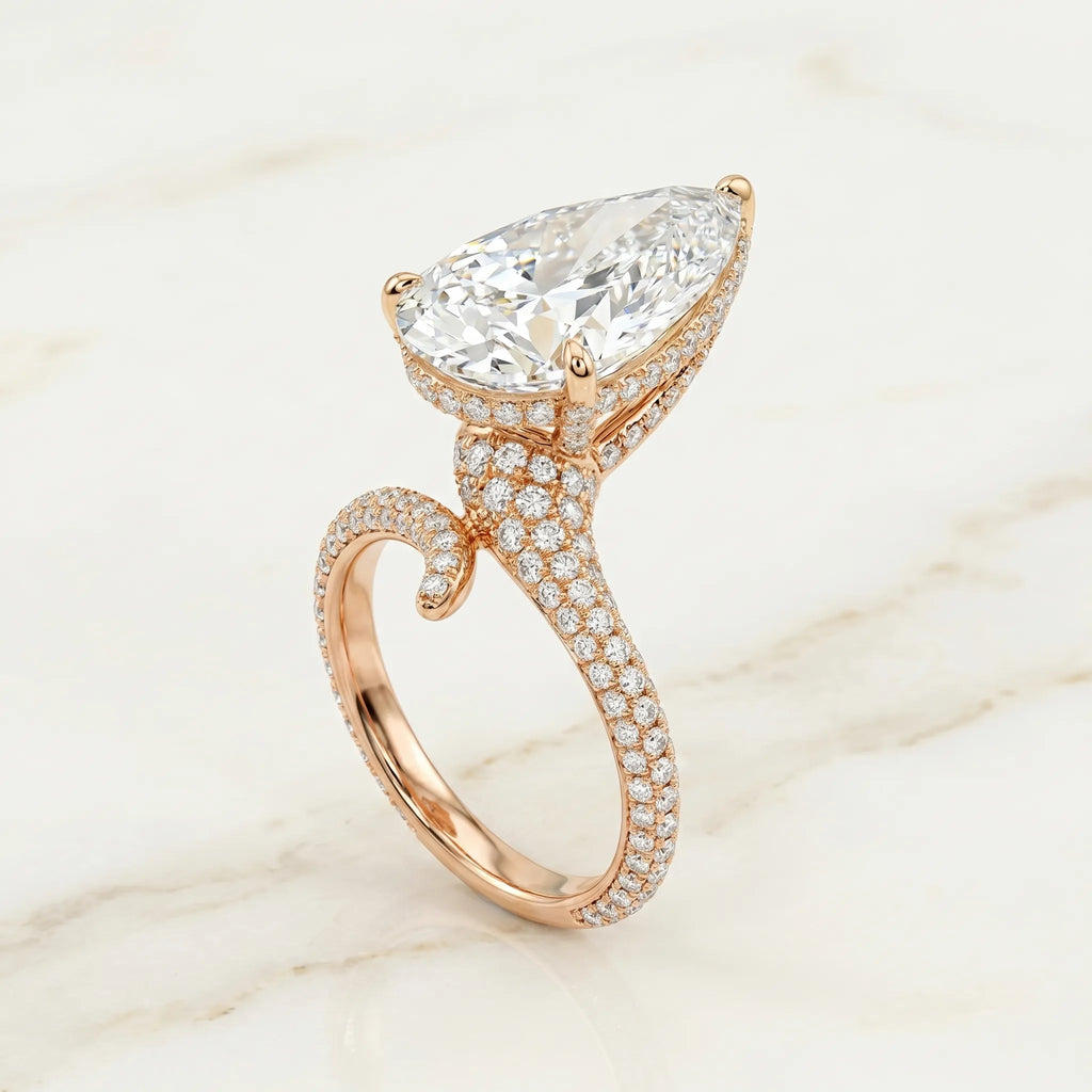 Large Pear-Cut Bypass Ring for Timeless Finger Elongation--Last Day Sale🔥90% OFF