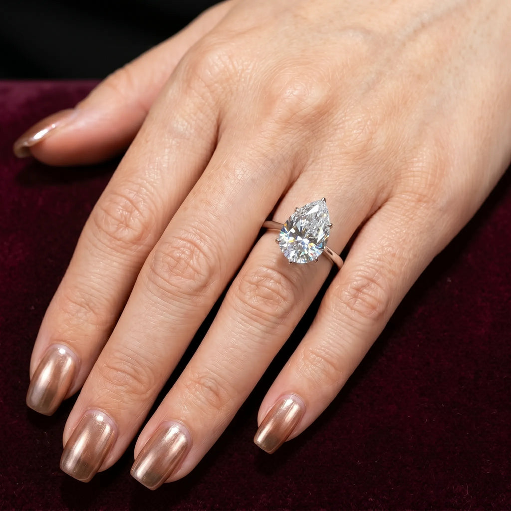 ThePear Ring: Snag-Free Tulip Setting & Flattering Elegance for Your Perfect Everyday Upgrade--Last Day Sale-90% OFF🔥