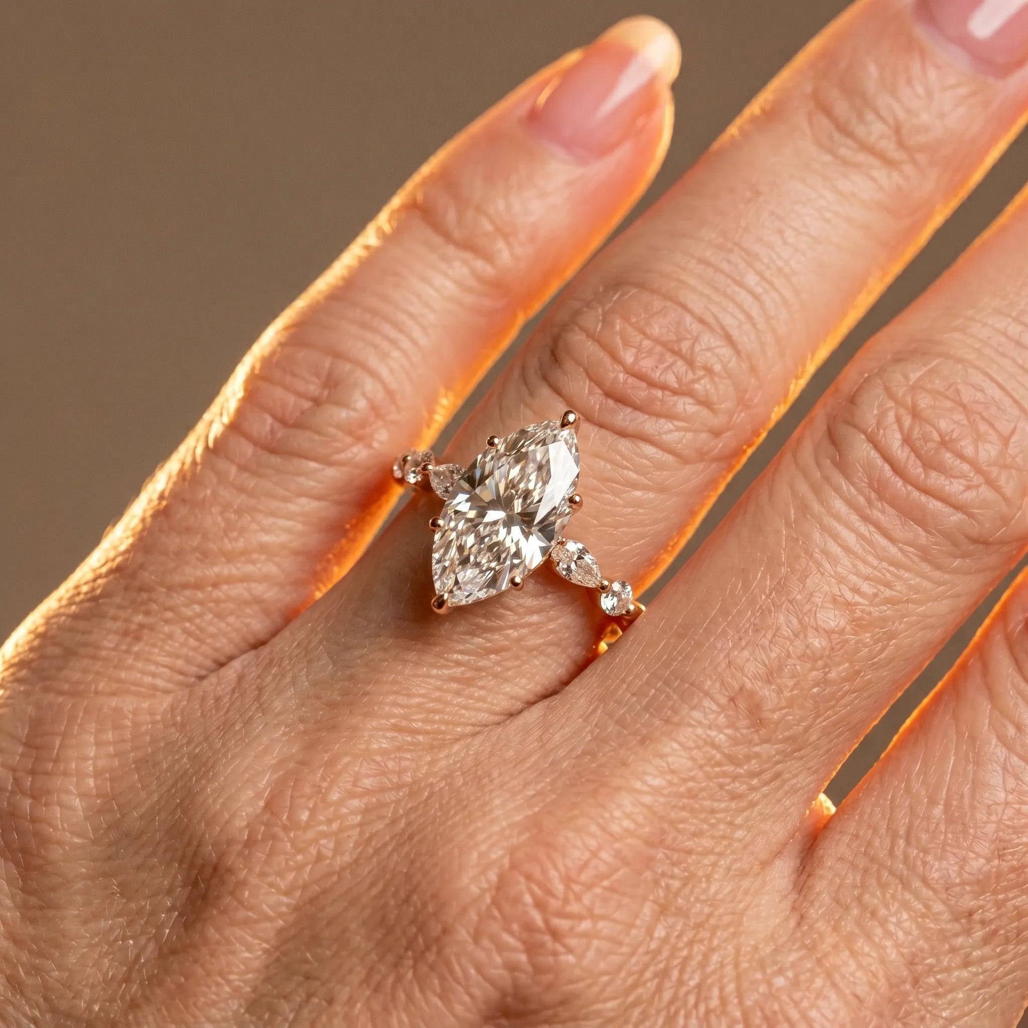 The Heirloom Marquise:  Vintage-Inspired Brilliance in Solid 18K Gold--Last Day Sale-90% OFF🔥