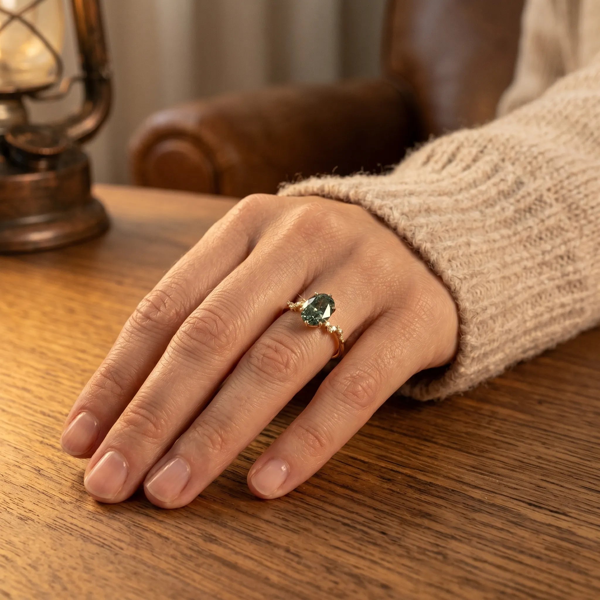 Vintage Oval Peridot Green Ring | 14K Gold Plated 925 Sterling Silver | Hypoallergenic Heirloom Elegance--Last Day Sale-90% OFF🔥