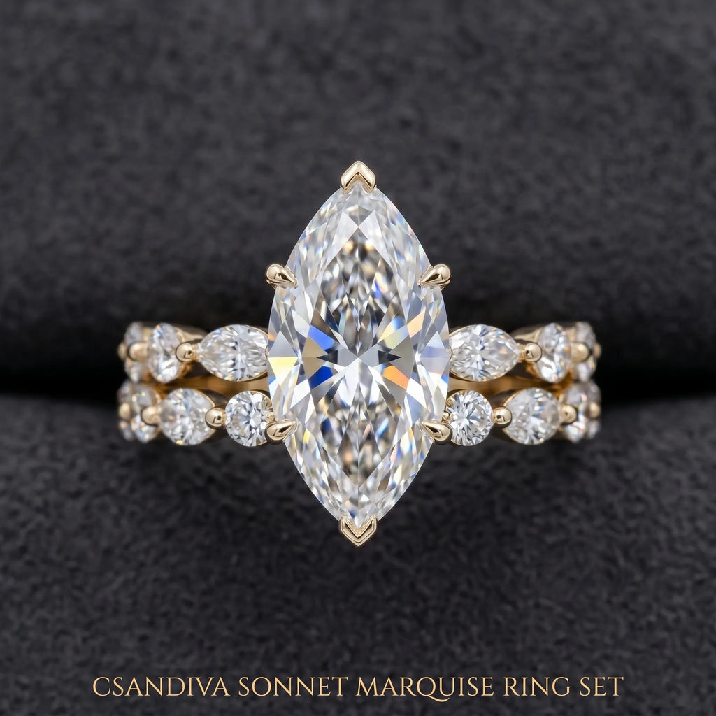 The Sonnet Marquise Set: Effortlessly Elongate Your Fingers with Timeless Elegance--Last Day Sale-90% OFF🔥
