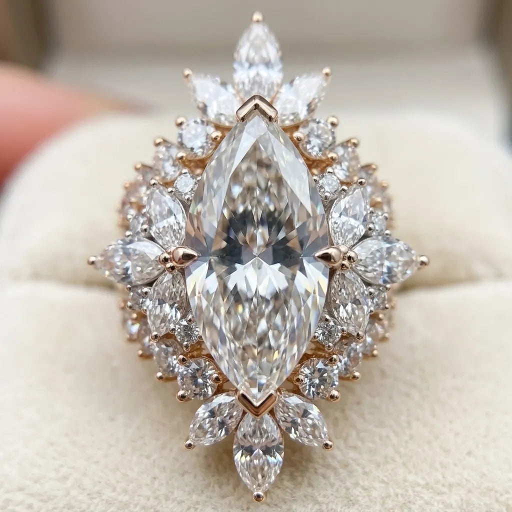 Timeless Radiance: The Signature Marquise Statement Ring --Last Day Sale-90% OFF🔥