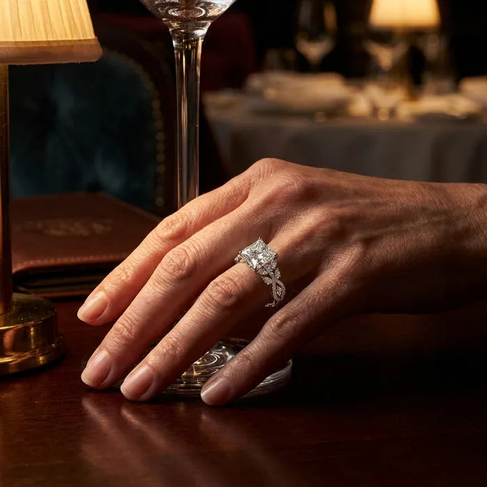 Radiant Princess Cut Promise Ring | Hypoallergenic & Conflict-Free Brilliance--Last Day Sale-90% OFF🔥