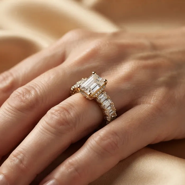Emerald Cut Ring in 14K Gold: The Timeless Mark of Quiet Luxury--Last Day Sale-90% OFF🔥