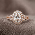 The "Petals in Bloom" Oval Halo Ring: Timeless Elegance for Every Milestone--Last Day Sale-90% OFF🔥