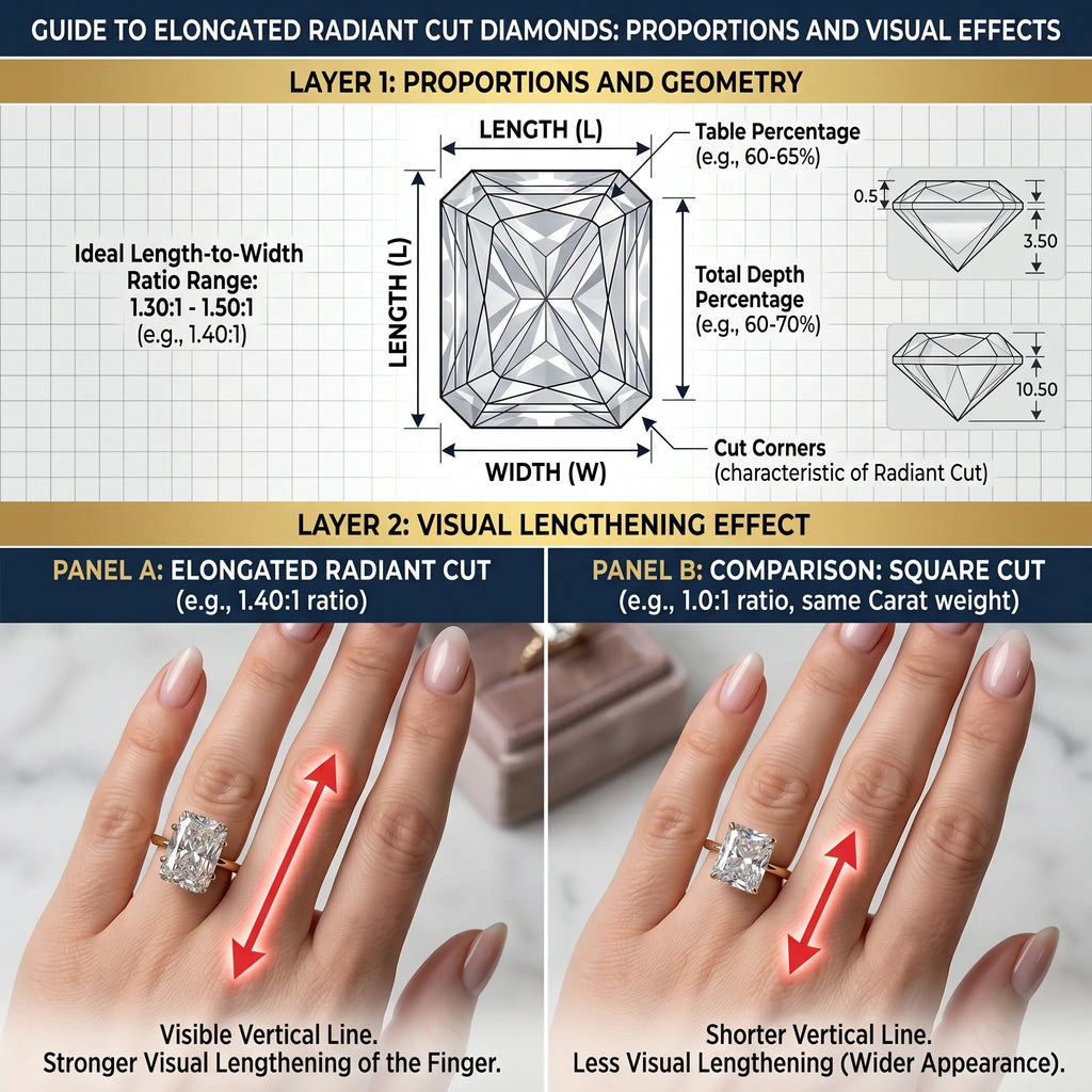 Elongated RadiantLab Diamond Ring：The Perfect Milestone Upgrade--Last Day Sale-90% OFF🔥