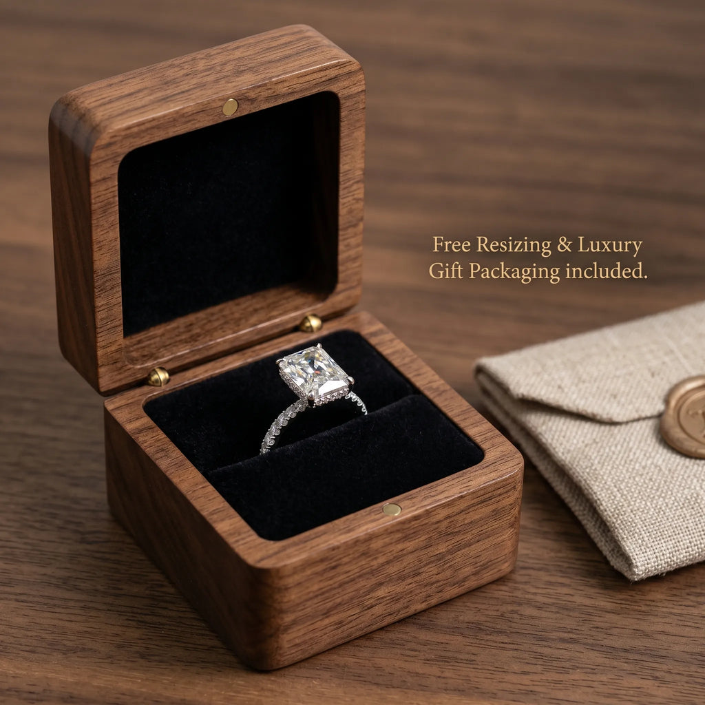The Ultimate Anniversary Upgrade: Radiant-Cut Diamond Ring | IGI Certified F/VS2 | 18K White Gold--Last Day Sale-90% OFF🔥