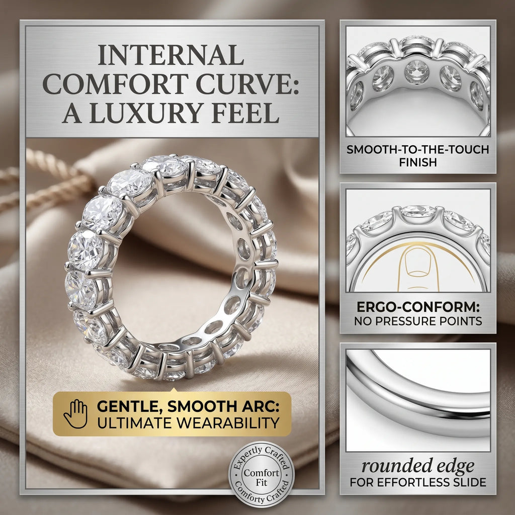 Flawless Oval Cut Eternity Band: Endless Sparkle from Every Angle--Last Day Sale-90% OFF🔥