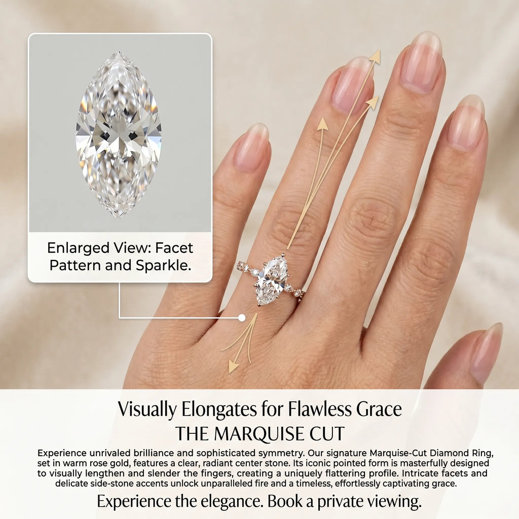 The Heirloom Marquise:  Vintage-Inspired Brilliance in Solid 18K Gold--Last Day Sale-90% OFF🔥