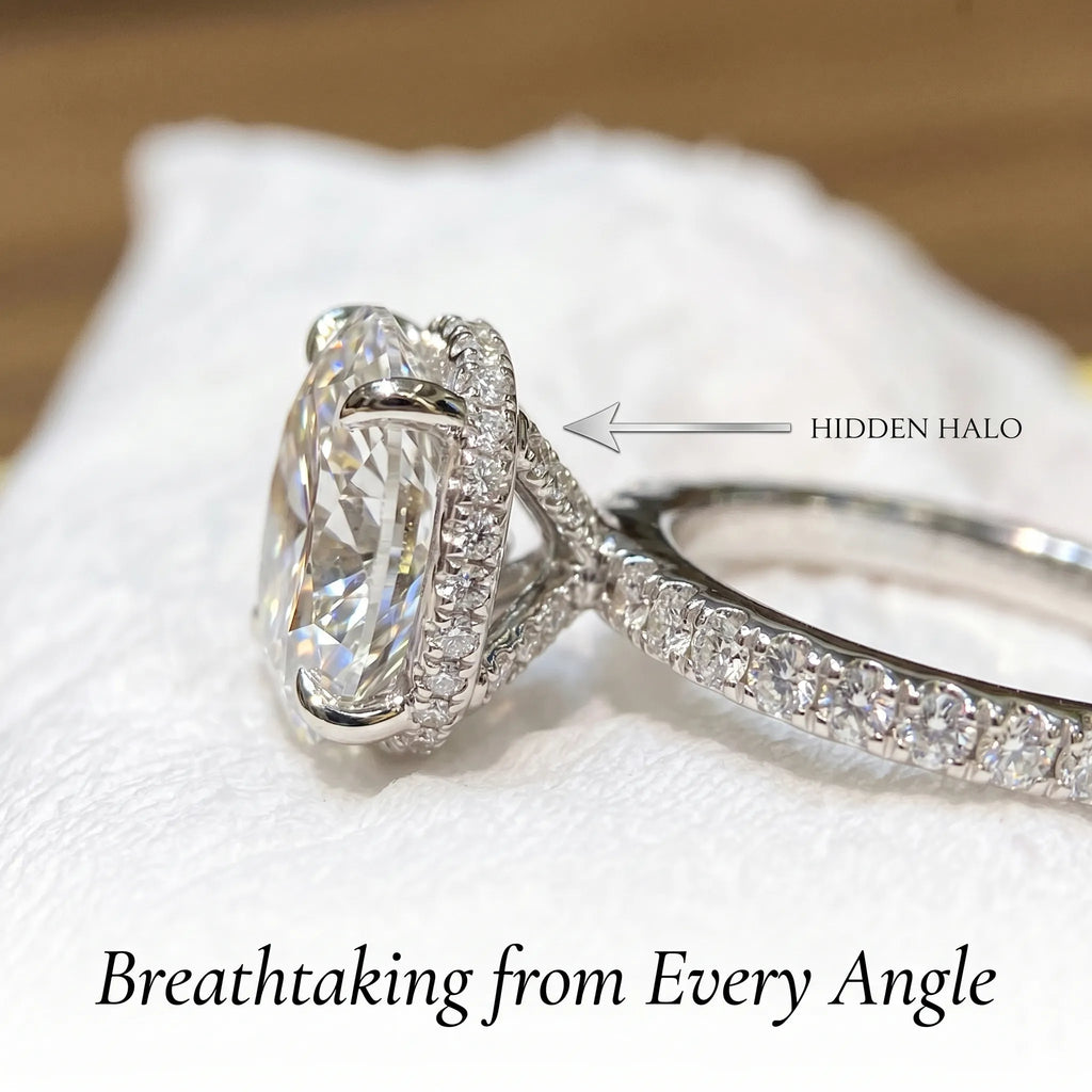 5.50 Ct Oval Lab-Grown Diamond Ring with Hidden Halo | The Ultimate Milestone Crown Jewel--Last Day Sale🔥90% OFF