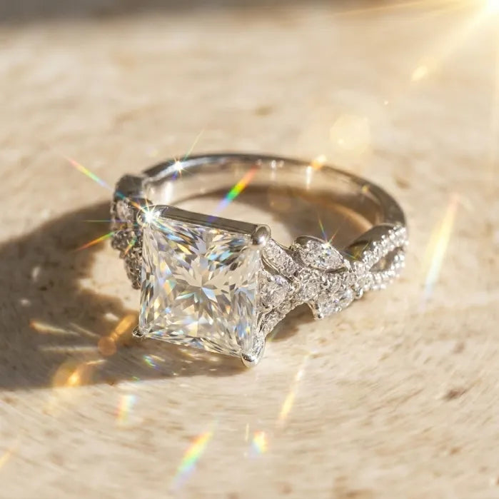 Radiant Princess Cut Promise Ring | Hypoallergenic & Conflict-Free Brilliance--Last Day Sale-90% OFF🔥