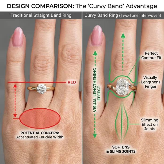 Timeless Grace Ergonomic Curvy Solitaire--Last Day Sale-90% OFF🔥