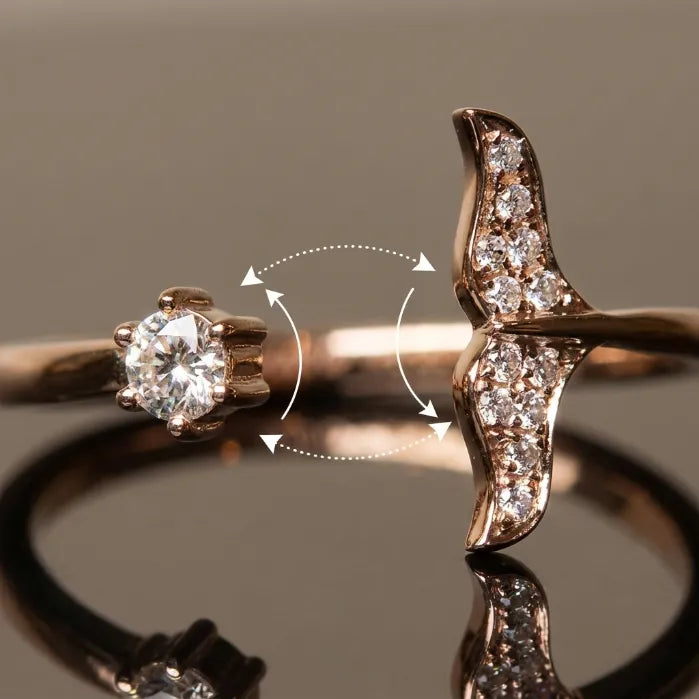 Adjustable Whale Tail Ring - Swell-Proof Comfort & Everlasting Shine--Last Day Sale-90% OFF🔥