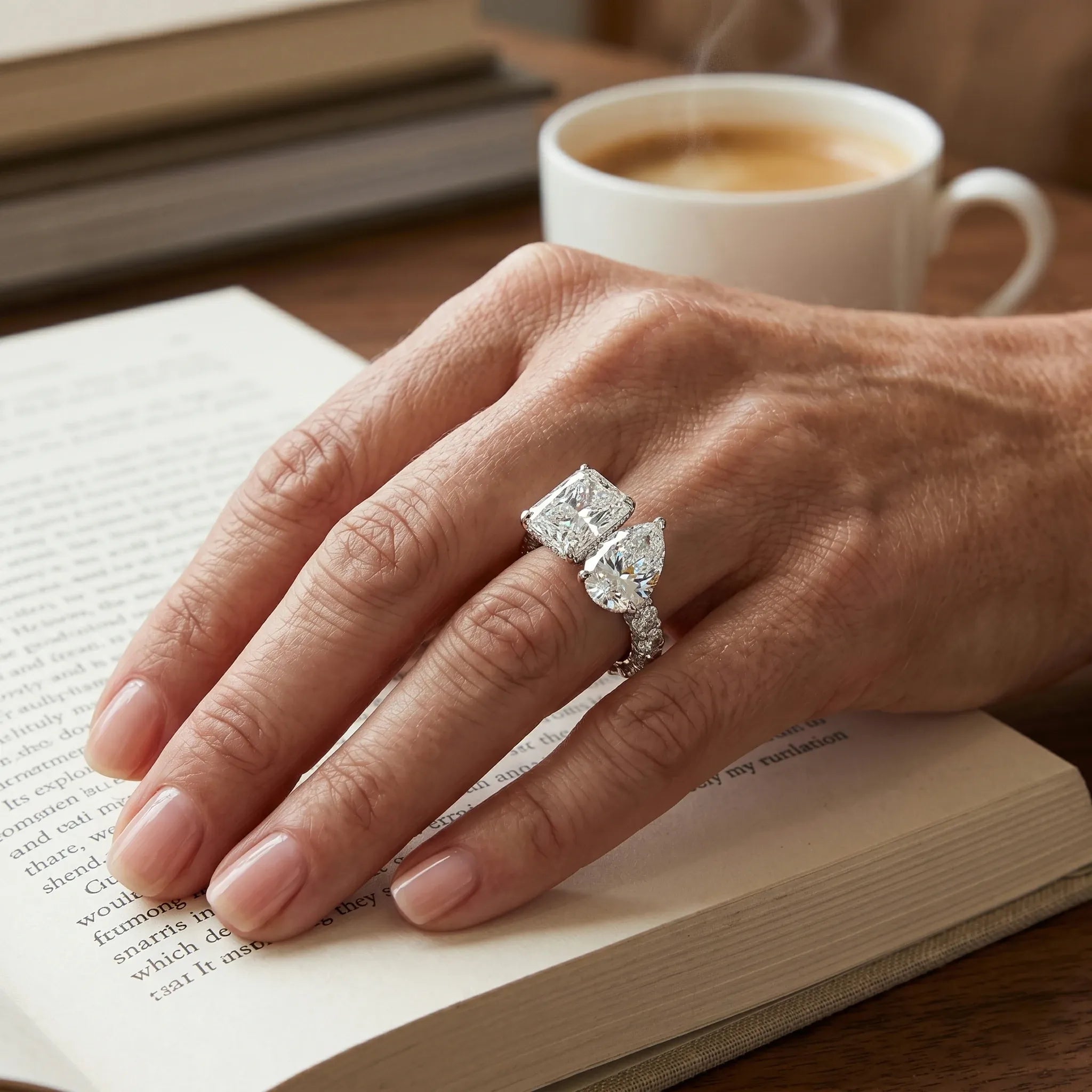 Two Hearts, One Eternal Glow: The "Toi et Moi" Statement Ring for the Woman of Elegance--Last Day Sale🔥90% OFF