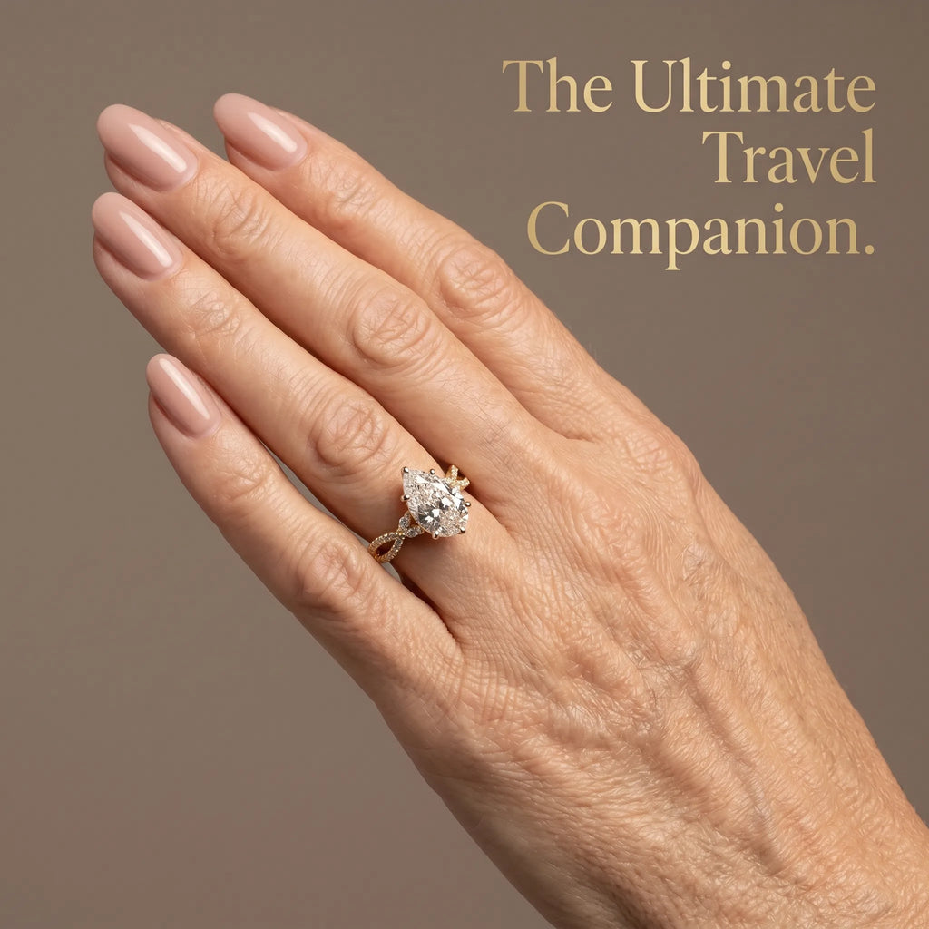 Stunning  Vintage Pear Cut Travel Ring – Hypoallergenic 925 Silver --Last Day Sale-90% OFF🔥