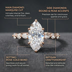 The Heirloom Marquise:  Vintage-Inspired Brilliance in Solid 18K Gold--Last Day Sale-90% OFF🔥