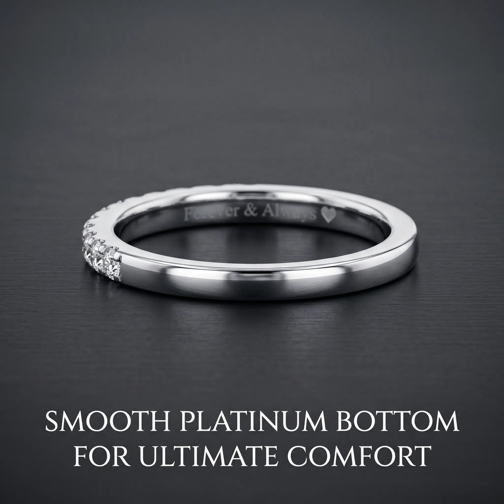 The "Forever & Always" Half Eternity Diamond Band | Premium Platinum Comfort Fit--Last Day Sale🔥90% OFF