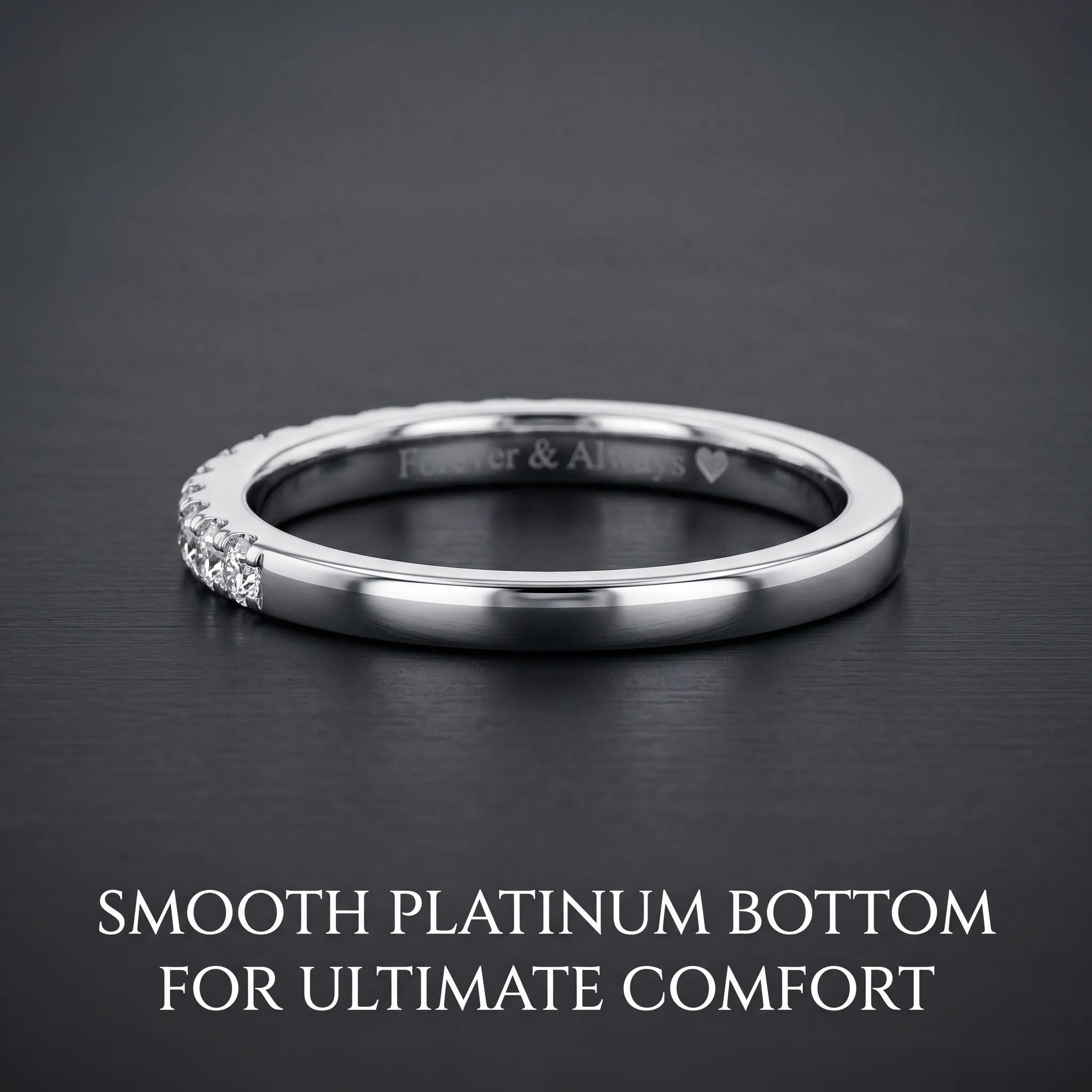 The "Forever & Always" Half Eternity Diamond Band | Premium Platinum Comfort Fit--Last Day Sale🔥90% OFF