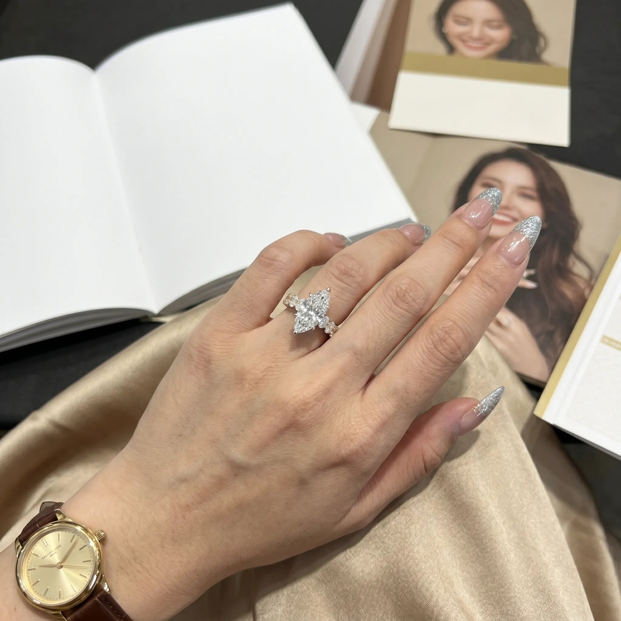 A Milestone You Can Wear: The Selena Vintage Marquise Diamond Ring (Limited In-Stock)--Last Day Sale-90% OFF🔥