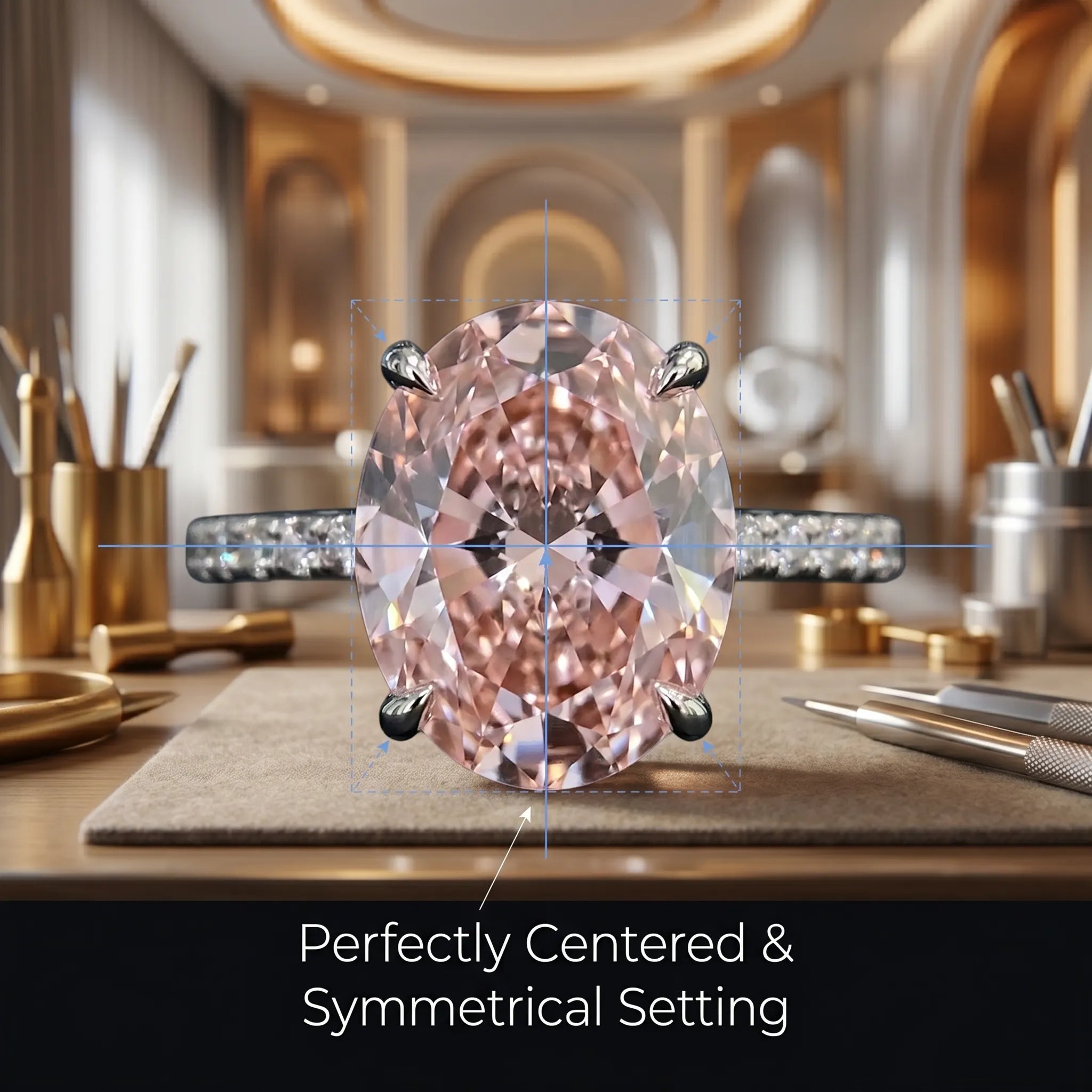 The Radiant Fancy Pink Oval Diamond Ring – Perfectly Centered, Endlessly Elegant--Last Day Sale-90% OFF🔥