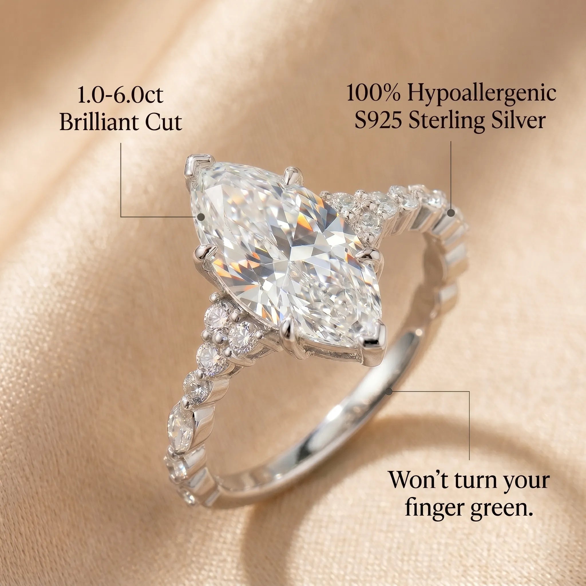 The Signature Lace Marquise Ring – Timeless Elegance That Visually Elongates Your Fingers--Last Day Sale-90% OFF🔥