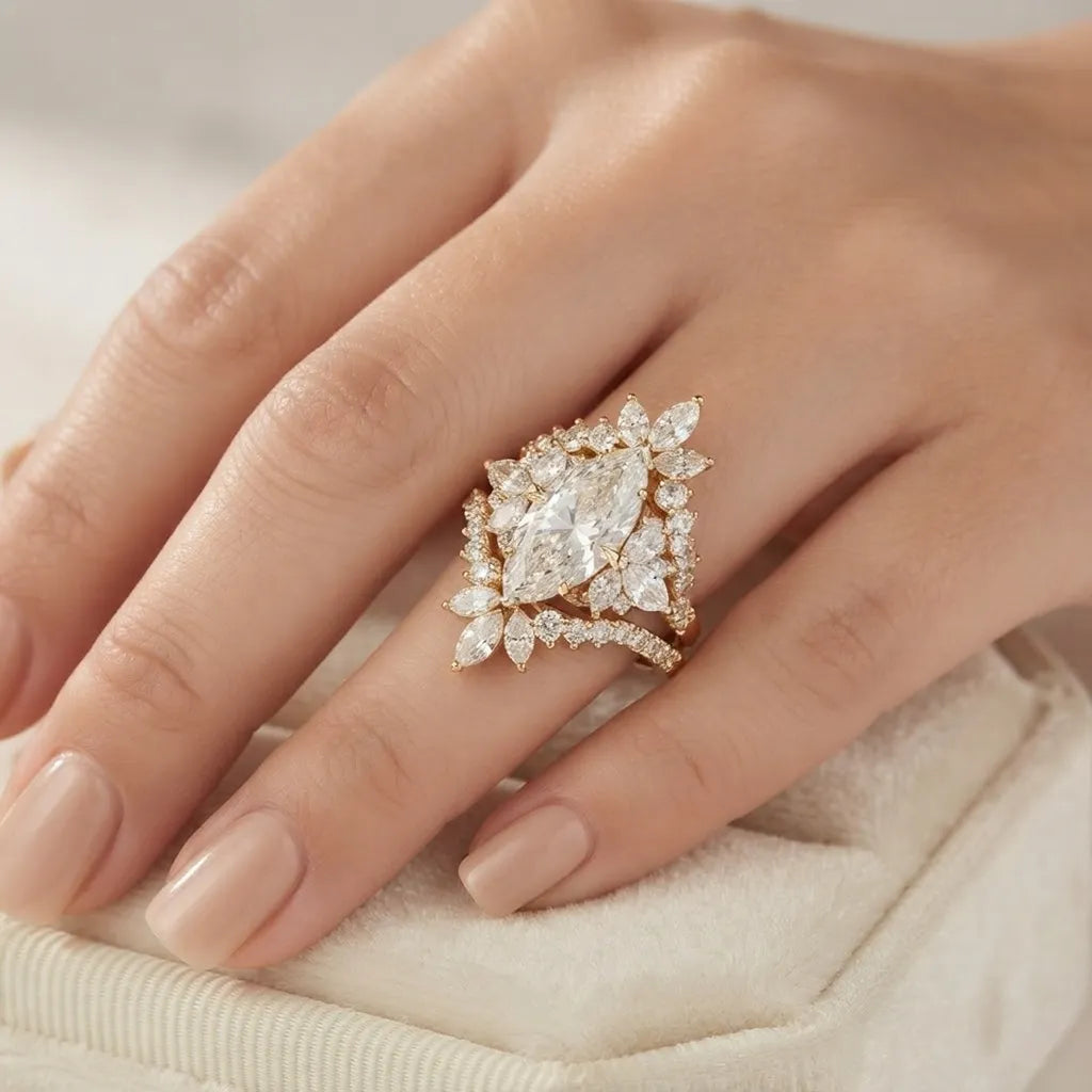 Timeless Radiance: The Signature Marquise Statement Ring --Last Day Sale-90% OFF🔥