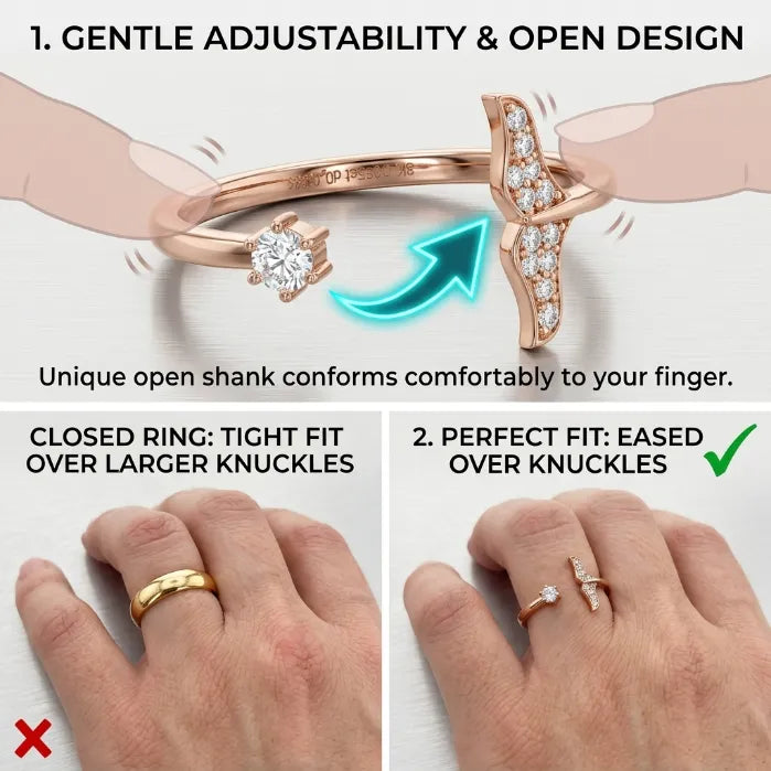 Adjustable Whale Tail Ring - Swell-Proof Comfort & Everlasting Shine--Last Day Sale-90% OFF🔥