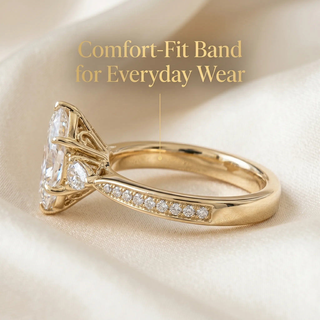 Timeless Elegance: Flattering Marquise Cut Lab Diamond Statement Ring--Last Day Sale-90% OFF🔥