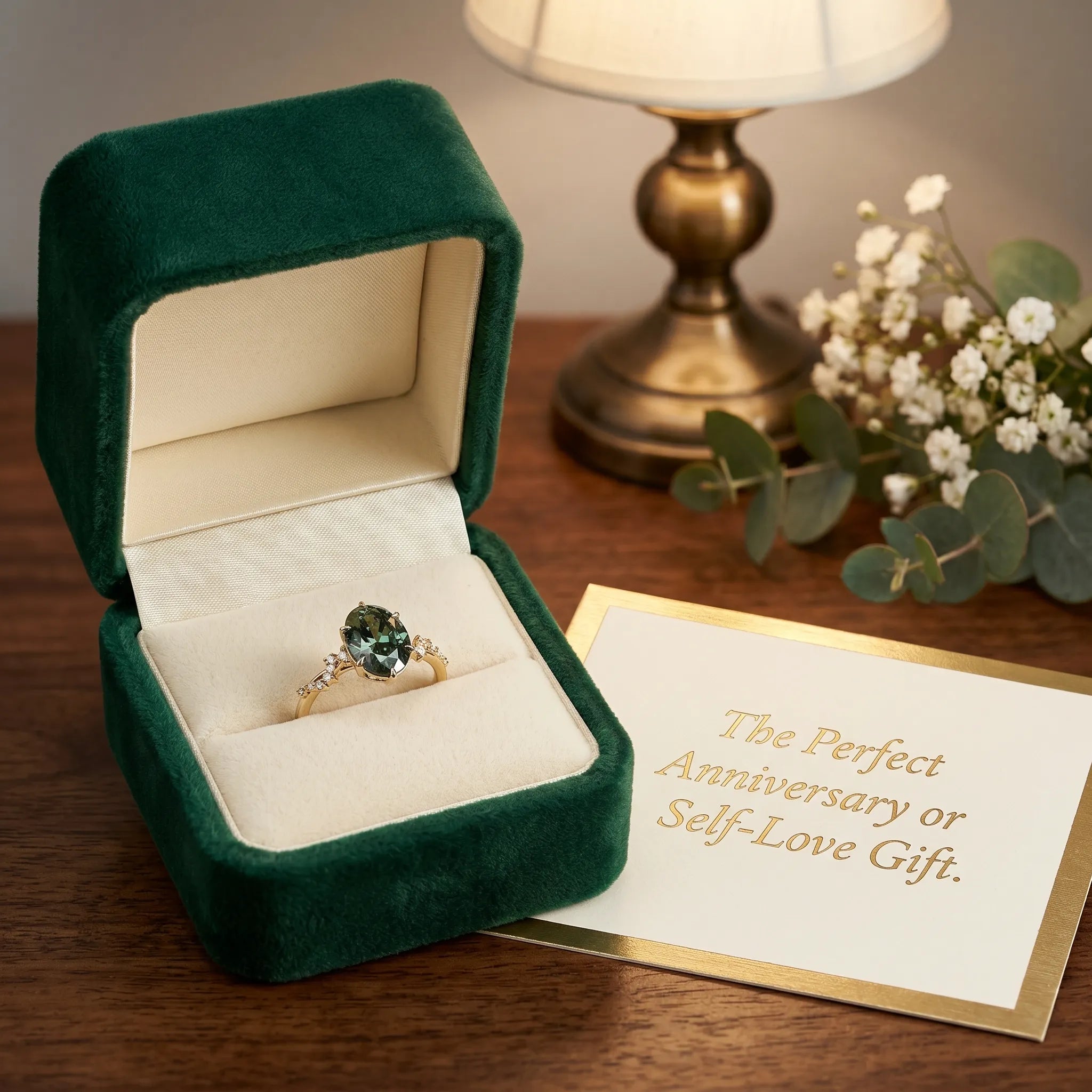 Vintage Oval Peridot Green Ring | 14K Gold Plated 925 Sterling Silver | Hypoallergenic Heirloom Elegance--Last Day Sale-90% OFF🔥