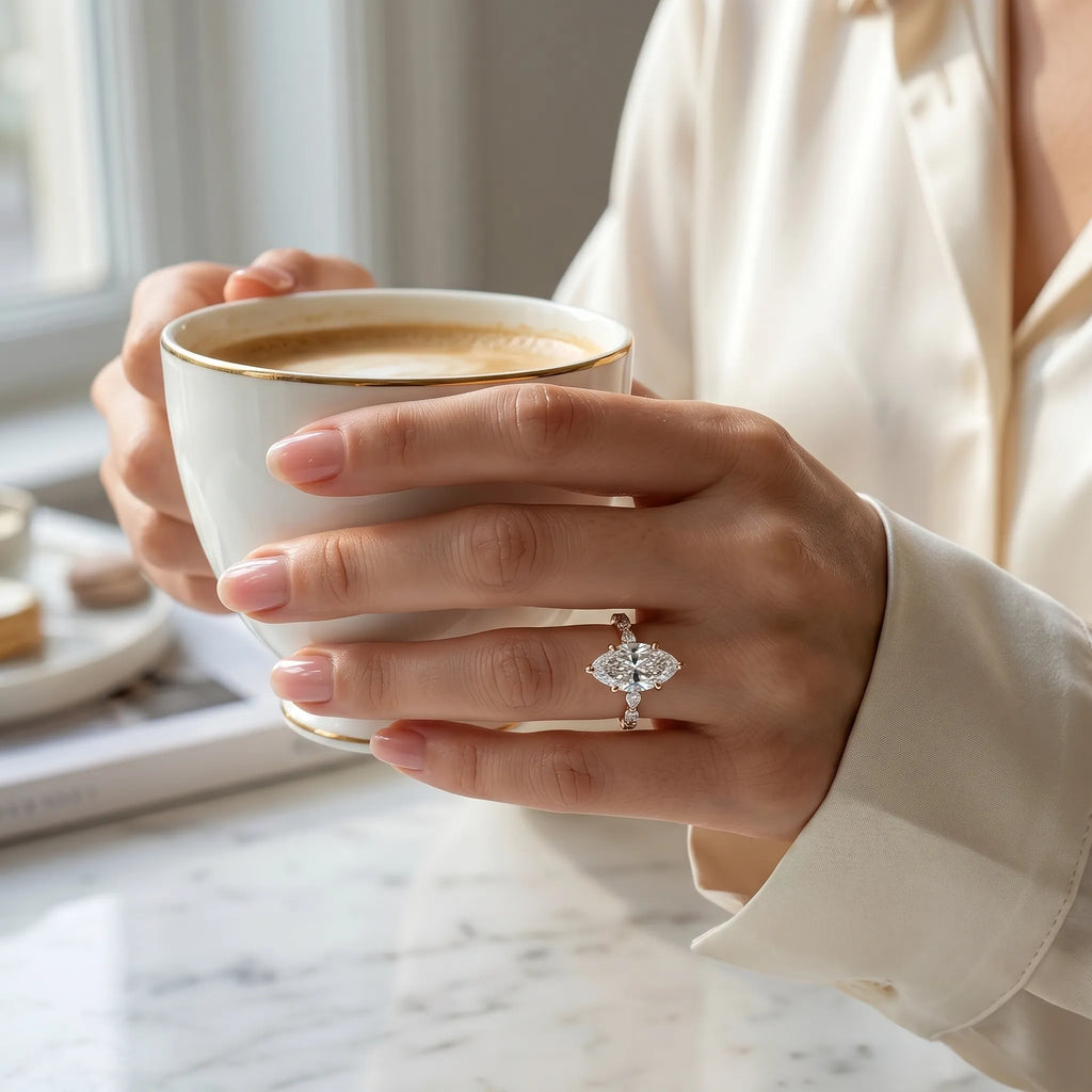 The Heirloom Marquise:  Vintage-Inspired Brilliance in Solid 18K Gold--Last Day Sale-90% OFF🔥