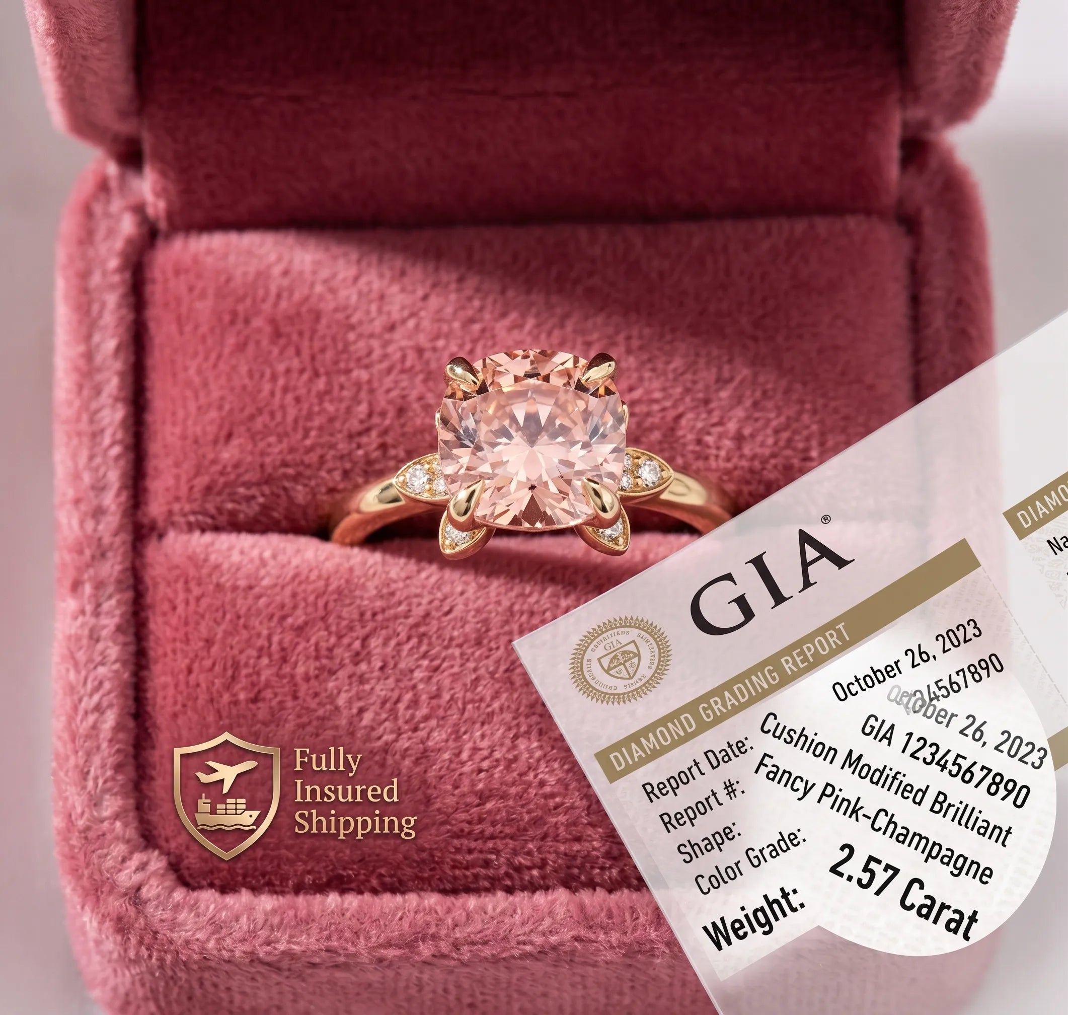 The "Blooming Elegance" 2.57ct Pink Diamond Ring | Portuguese Cut, GIA Certified Floral Setting--Last Day Sale🔥90% OFF