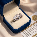 2.79 Carat VVS Diamond Statement Ring in Solid 14K White Gold--Last Day Sale-90% OFF🔥