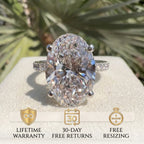 5.50 Ct Oval Lab-Grown Diamond Ring with Hidden Halo | The Ultimate Milestone Crown Jewel--Last Day Sale🔥90% OFF