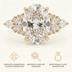 The Timeless Oval Cathedral Ring: Celebrate Your Milestone in Brilliance--Last Day Sale-90% OFF🔥