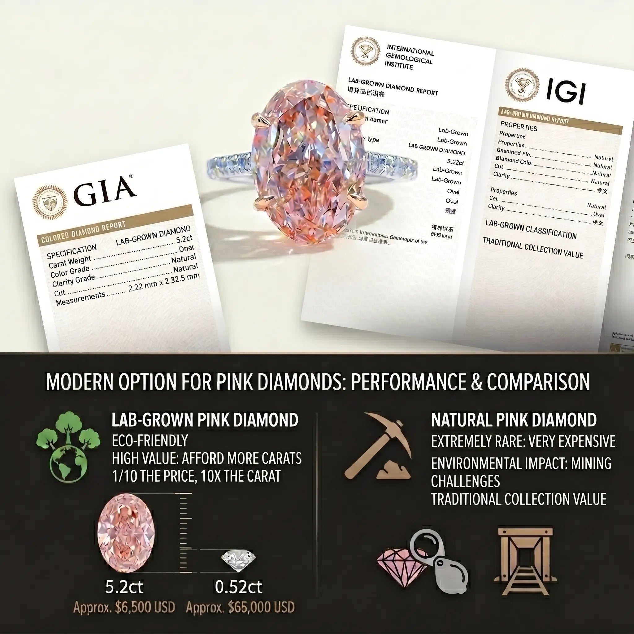 The Radiant Fancy Pink Oval Diamond Ring – Perfectly Centered, Endlessly Elegant--Last Day Sale-90% OFF🔥