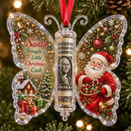 🔥LAST DAY 50% OFF 🦋💵 3D Embossed Butterfly Christmas Cash Gift Ornament – Holiday Money Holder Keepsake 🎄✨