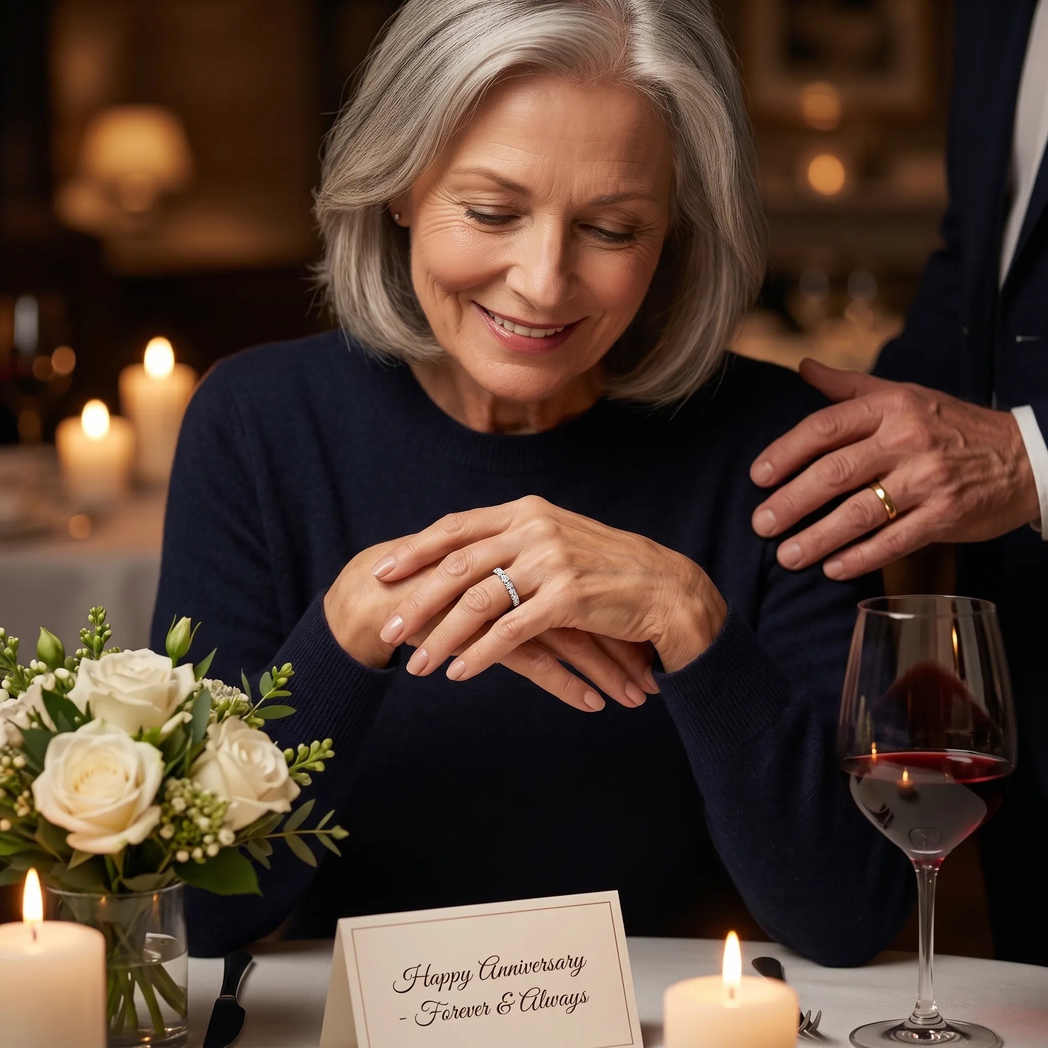 The "Forever & Always" Half Eternity Diamond Band | Premium Platinum Comfort Fit--Last Day Sale🔥90% OFF