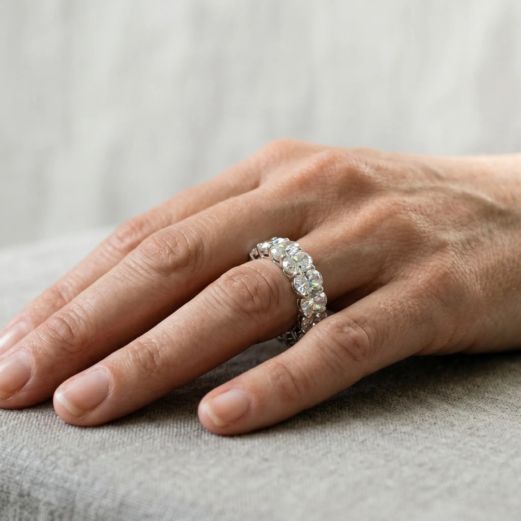 Flawless Oval Cut Eternity Band: Endless Sparkle from Every Angle--Last Day Sale-90% OFF🔥