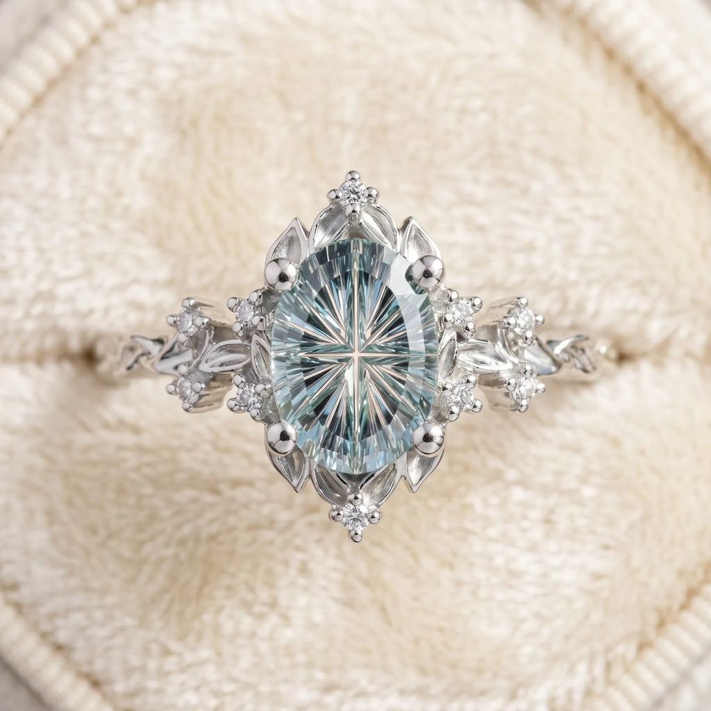 The Briar Rose Vintage Halo Ring | Starburst Cut Heirloom Elegance-Last Day Sale🔥90% OFF
