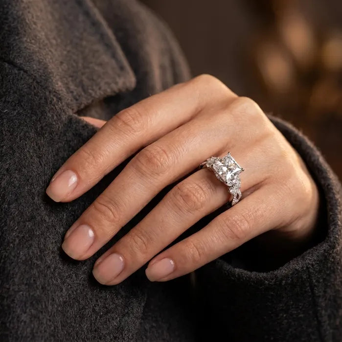 Radiant Princess Cut Promise Ring | Hypoallergenic & Conflict-Free Brilliance--Last Day Sale-90% OFF🔥