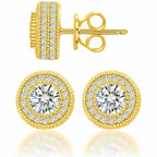 The "Timeless Radiance" 5-Carat Moissanite Halo Stud Earrings - Hypoallergenic 925 Silver-Last Day Sale🔥90% OFF