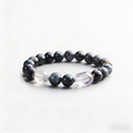 Dark Onyx & Quartz Statement Bracelet