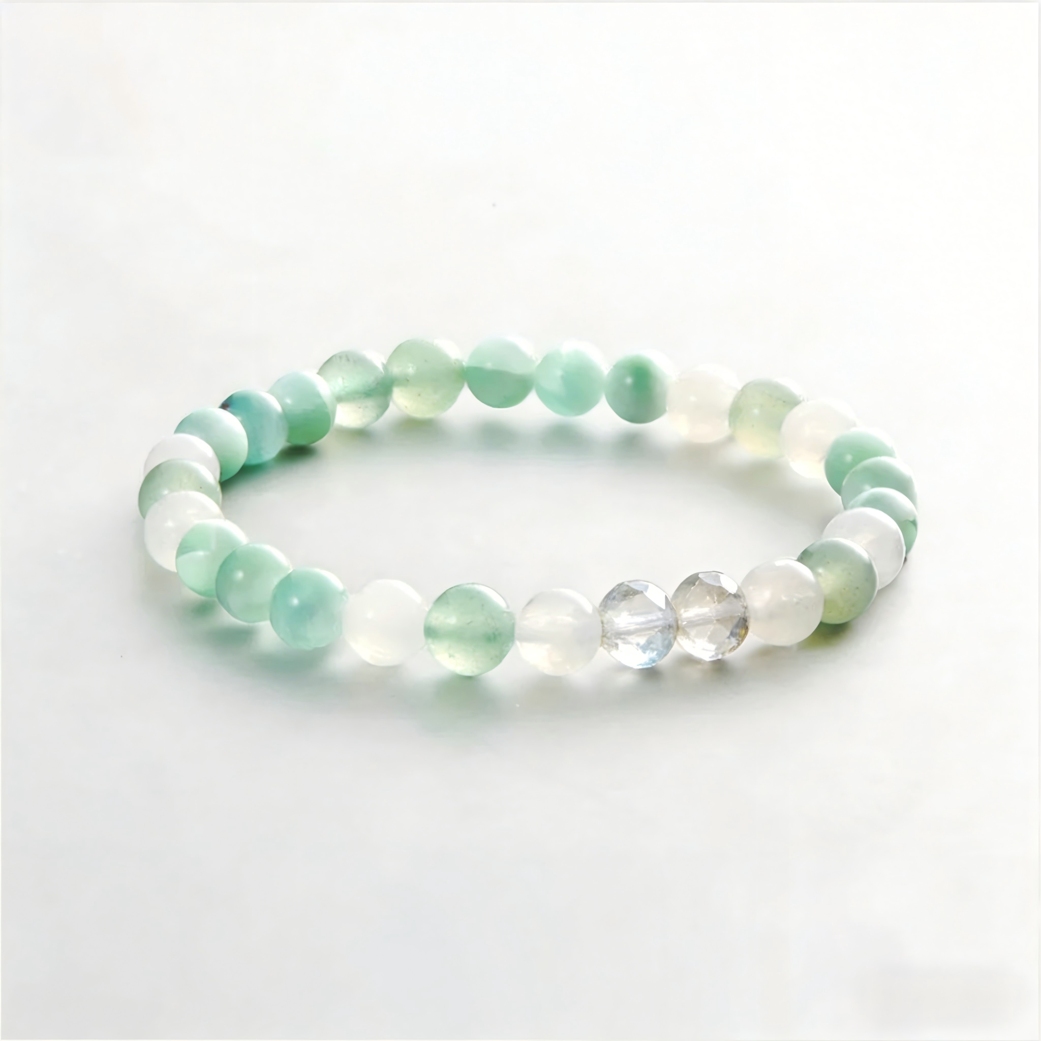 Mint Serenity Jade & Crystal Bracelet