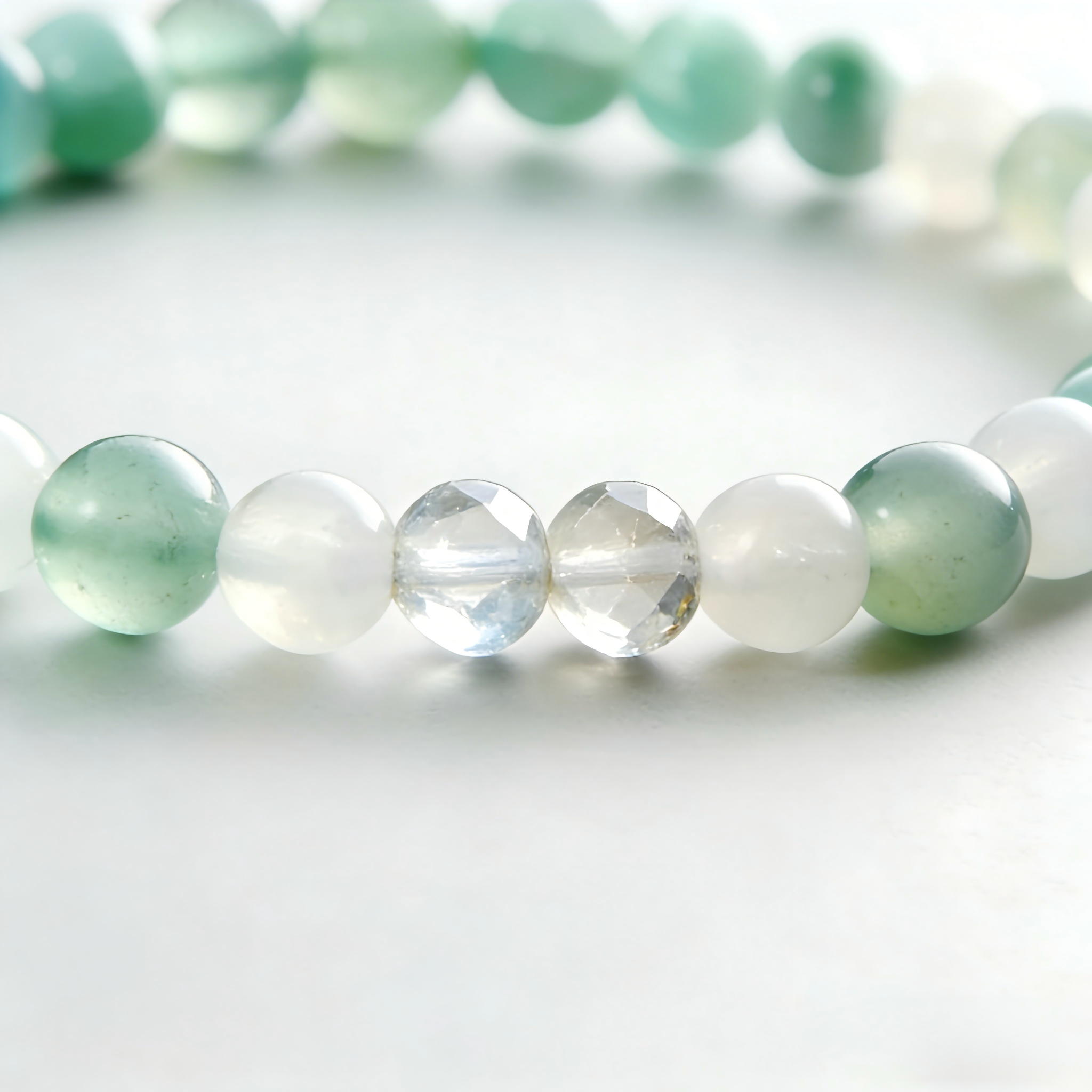 Mint Serenity Jade & Crystal Bracelet