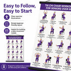 🔥Last Day 90% OFF🔥❄️🔥Tai Chi Chair Workout Chart for Seniors (16 x 24 inches)