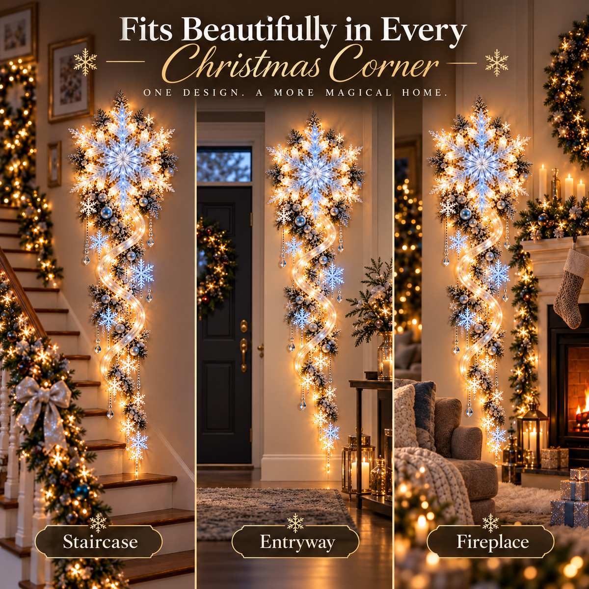 🔥Last Day 90% OFF🔥❄️ Giant Snowflake Blizzard Trail™- Let the Snowstorm Glow Indoors