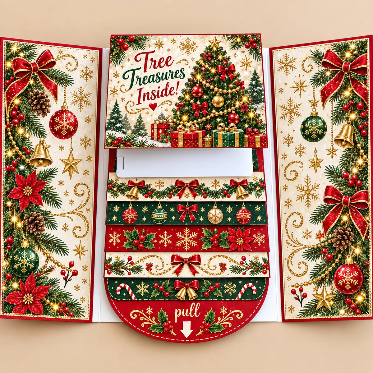 🔥LAST DAY 50% OFF - 2026 New 🎅💳 Waterfall Christmas Gift Card Booklet ✨